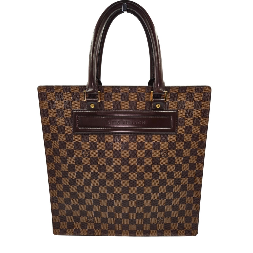 Louis Vuitton Venice Tote Bag Damier Ebene Canvas Brown Made in France READ